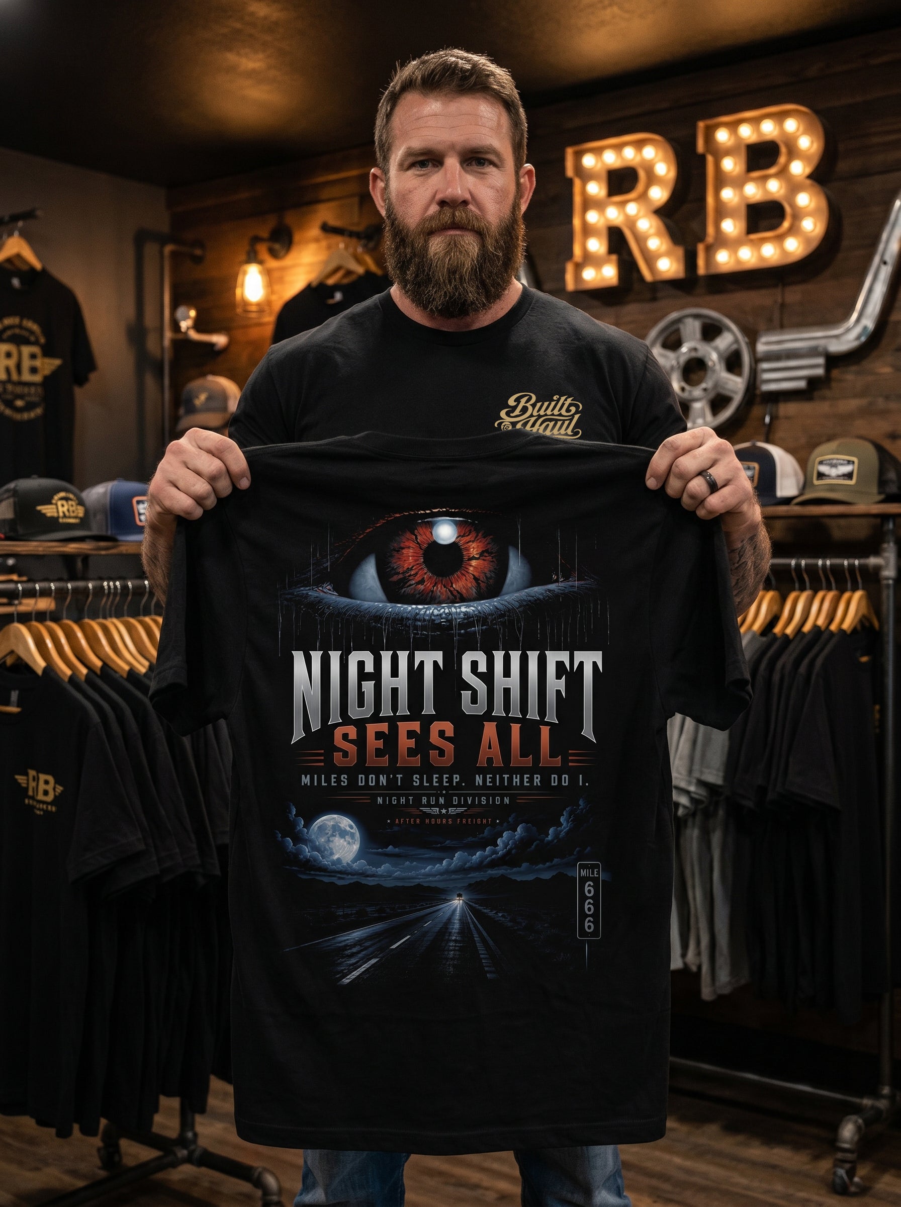 Night Shift Sees All - Tee Front Back