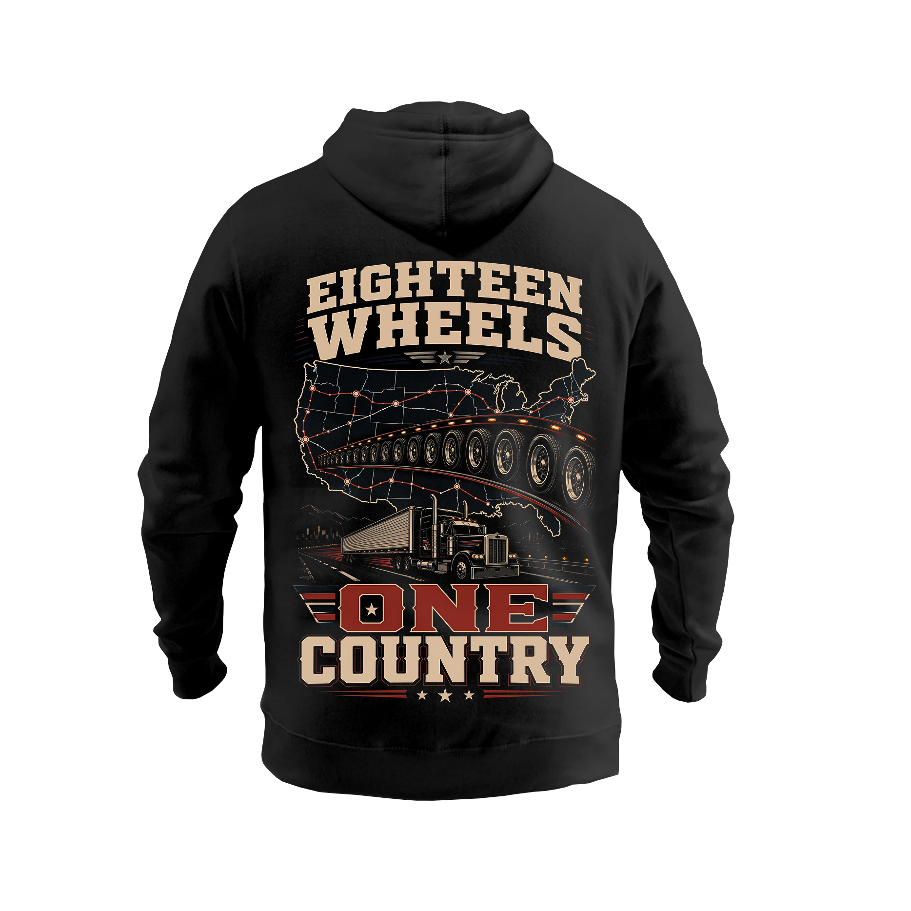 Eighteen Wheels One Country - Hoodie