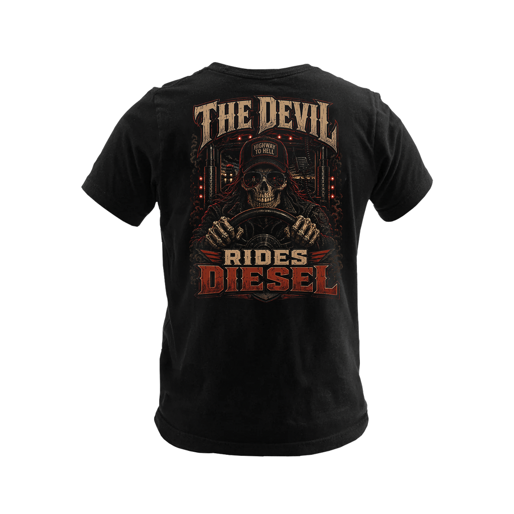 The Devil Rides Diesel - Tee Front Back