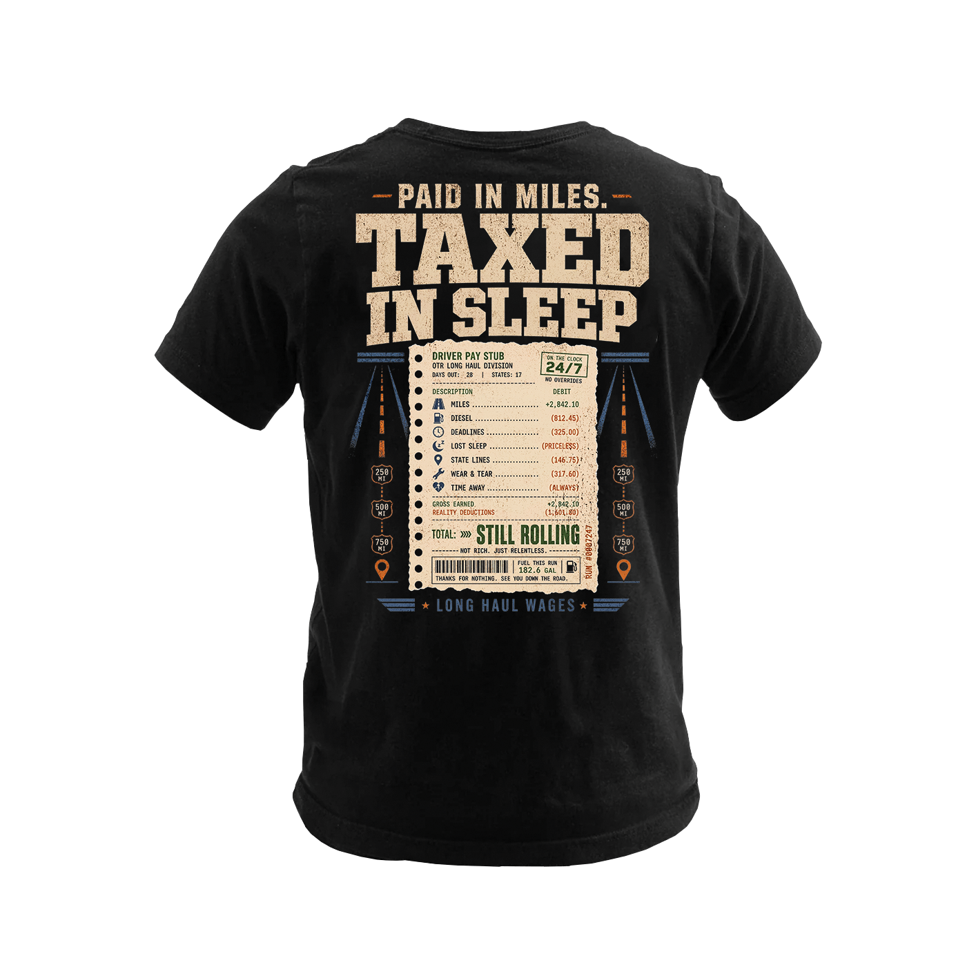 Paid In Miles Taxed In Sleep - Premium Tee New