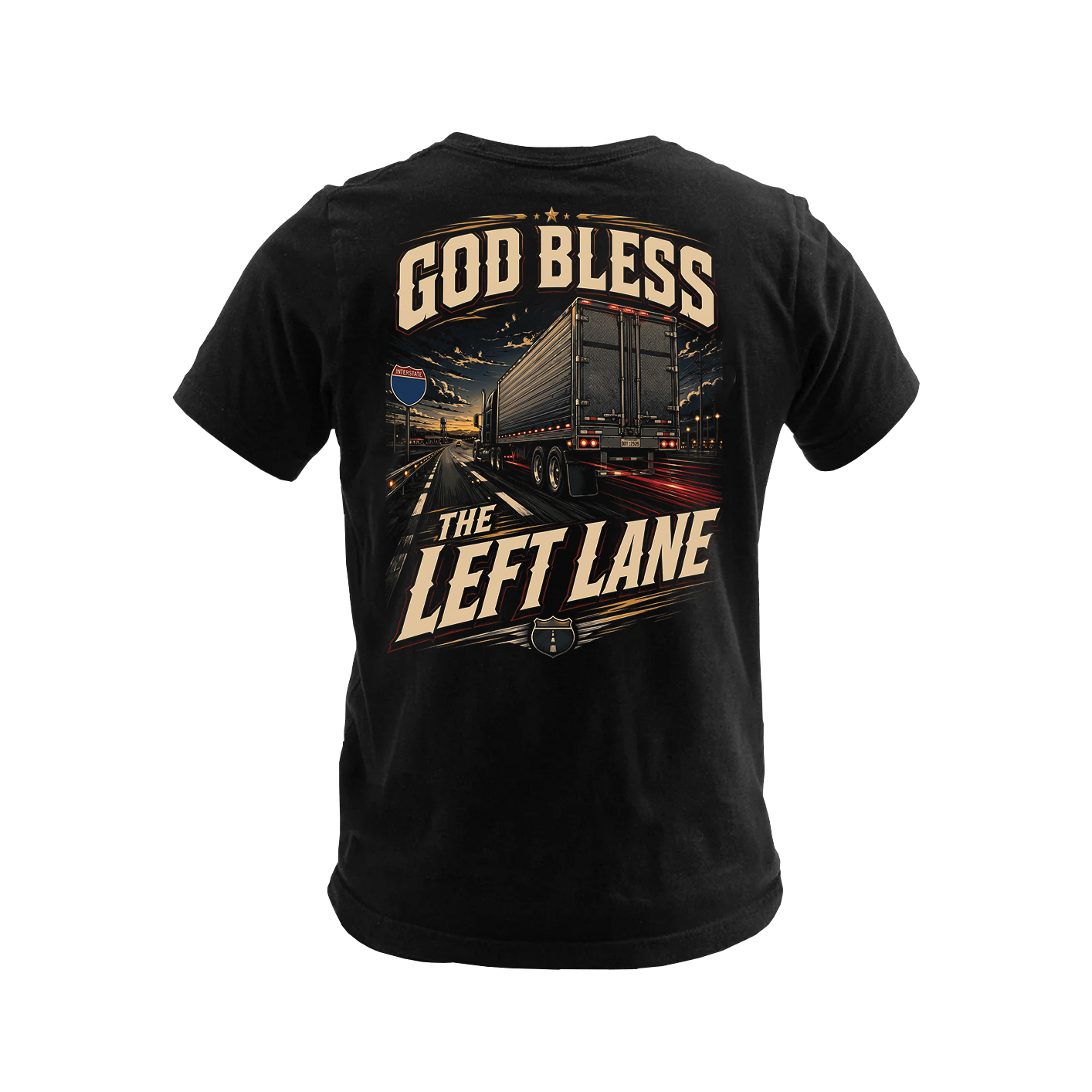 God Bless The Left Lane - Premium Tee New