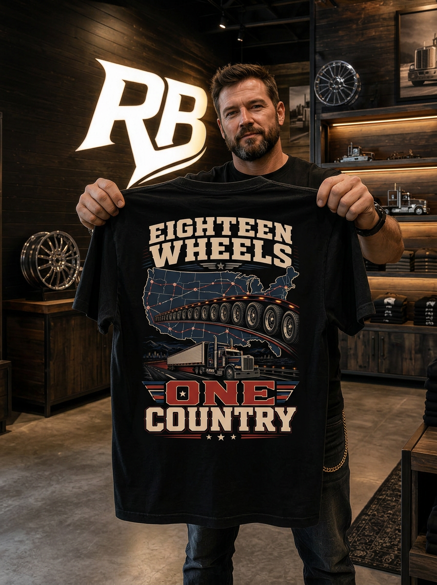 Eighteen Wheels One Country - Tee Front Back