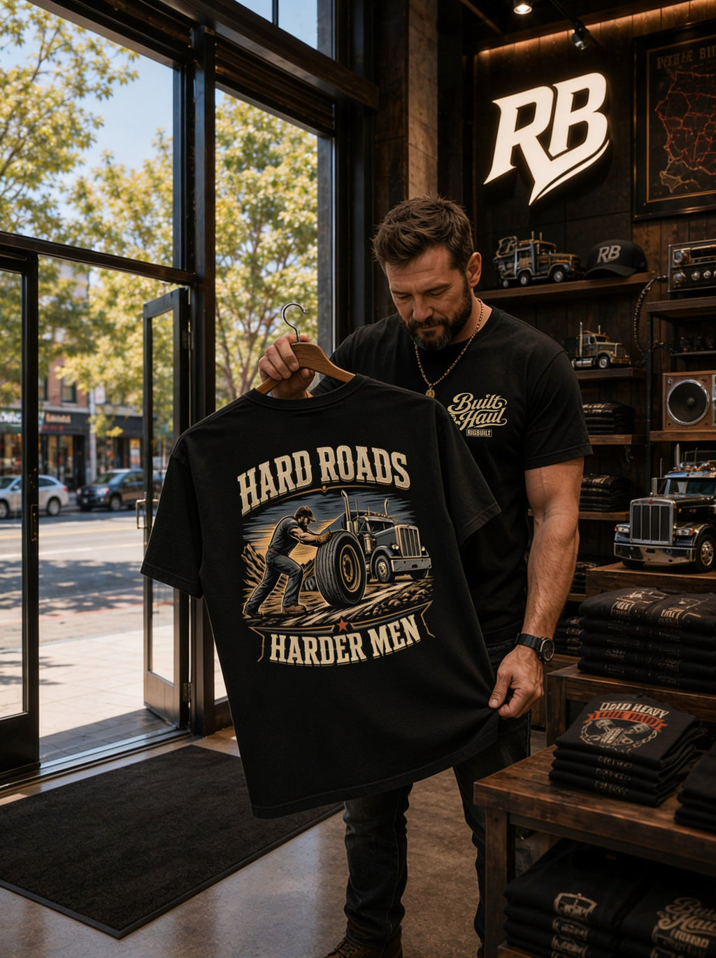 Hard Roads Harder Men - Premium Tee New