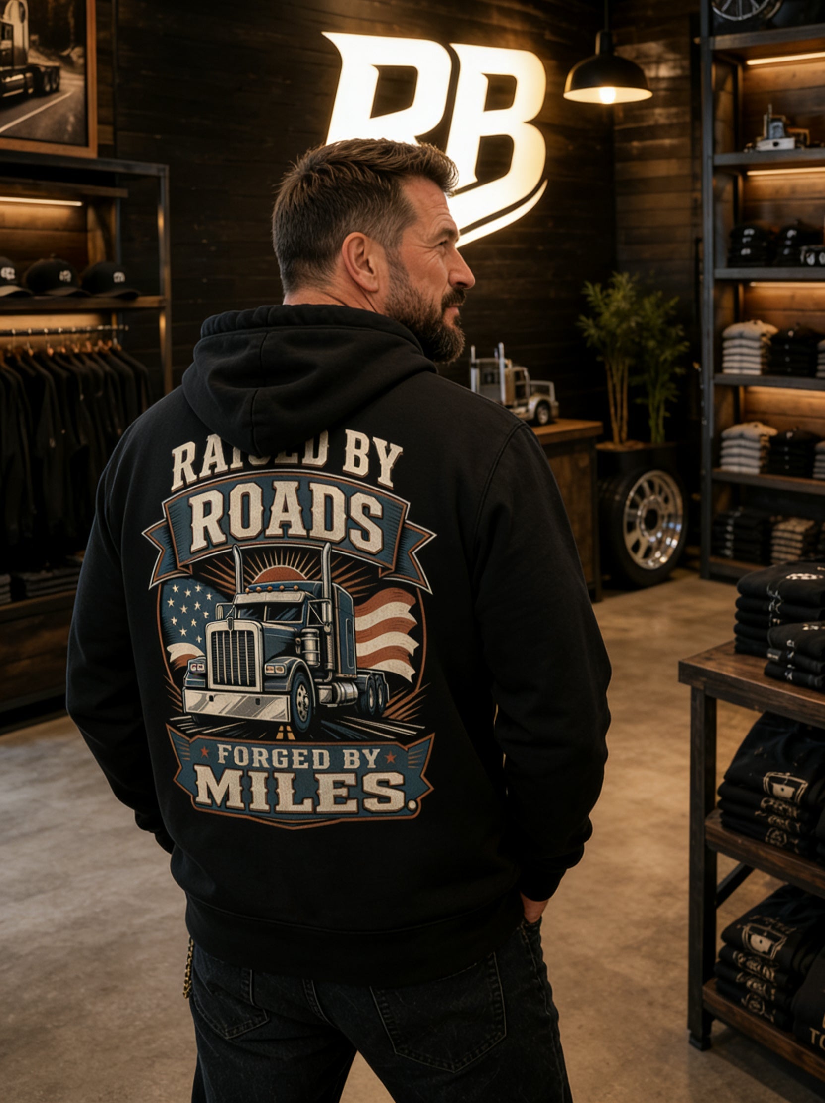 Raised By Roads. Forged By Miles -  Hoodie
