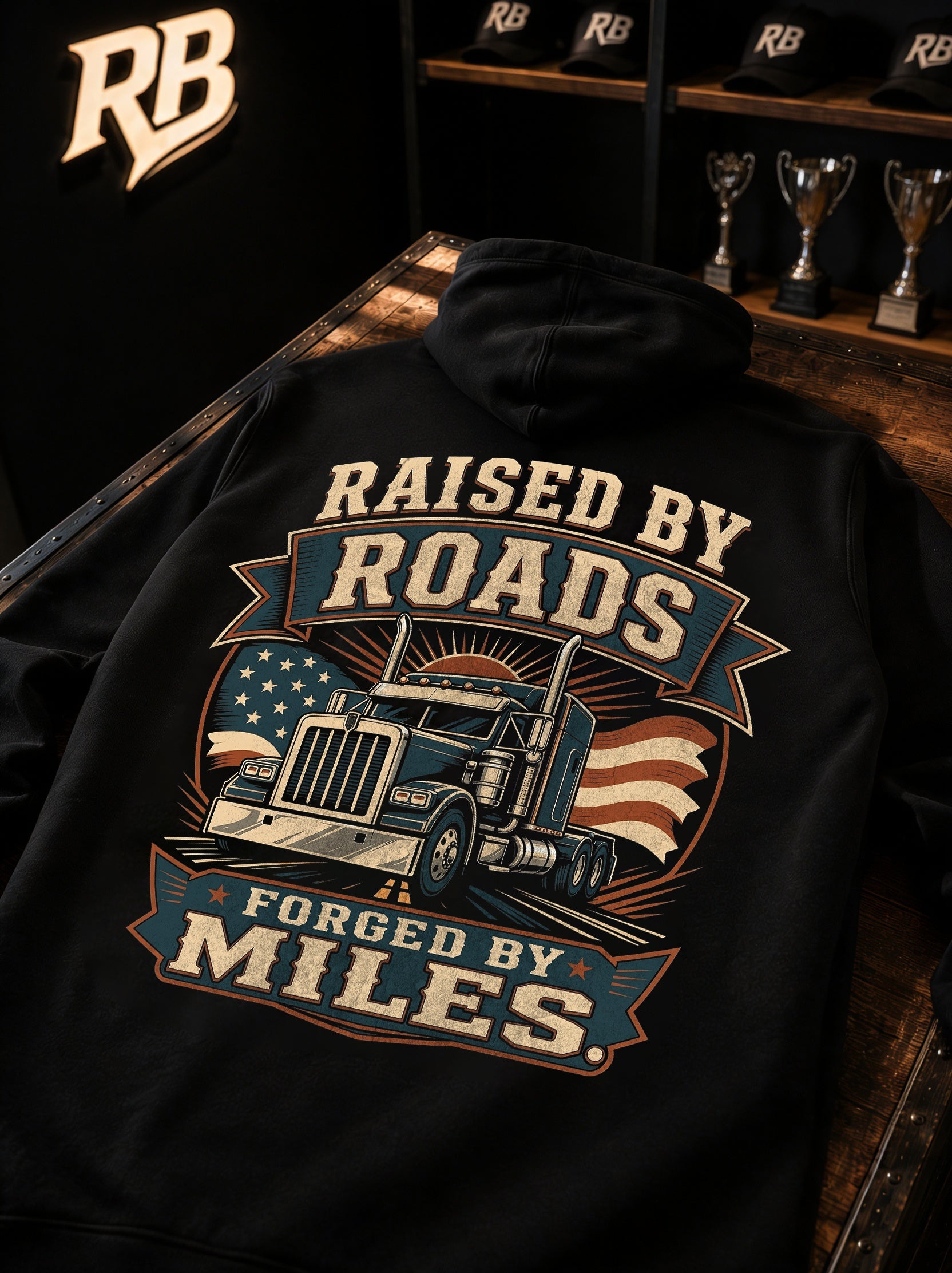 Raised By Roads. Forged By Miles -  Hoodie